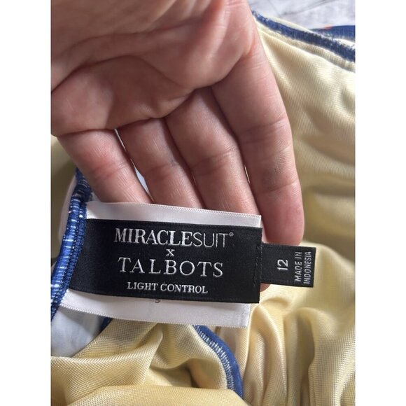 Miraclesuit x Talbots Sanibel Tankini Tropical Floral Women's Size 12 TOP - Picture 4 of 7